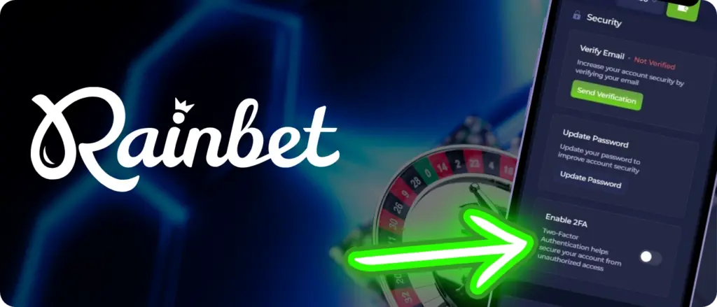 Rainbet 2FA ja istunnon suojaus
