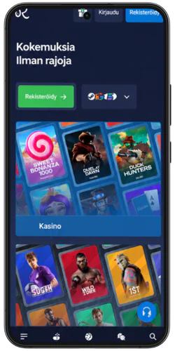 Rainbet Androidille kasinon päänäyttö