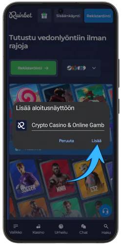 Rainbet Androidille tunnisteiden nimet