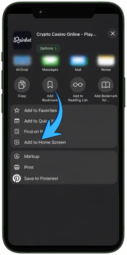 Rainbet casino app add to desktop
