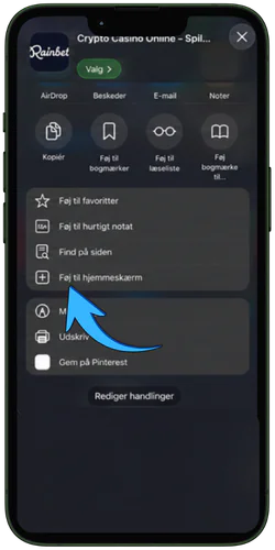 Rainbet download tilføjes til dit skrivebord