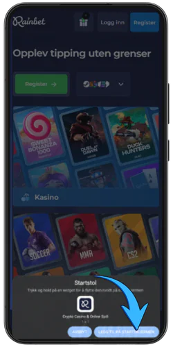 Rainbet for Android Sjekk all informasjonen på etikettene
