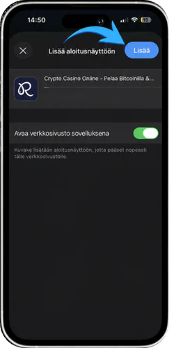 Rainbet iPhone Pikanäppäinten perusasetuksetse
