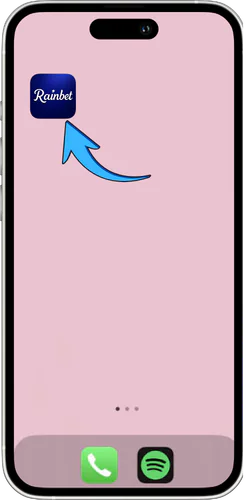Rainbet iPhone älypuhelimen työpöytä